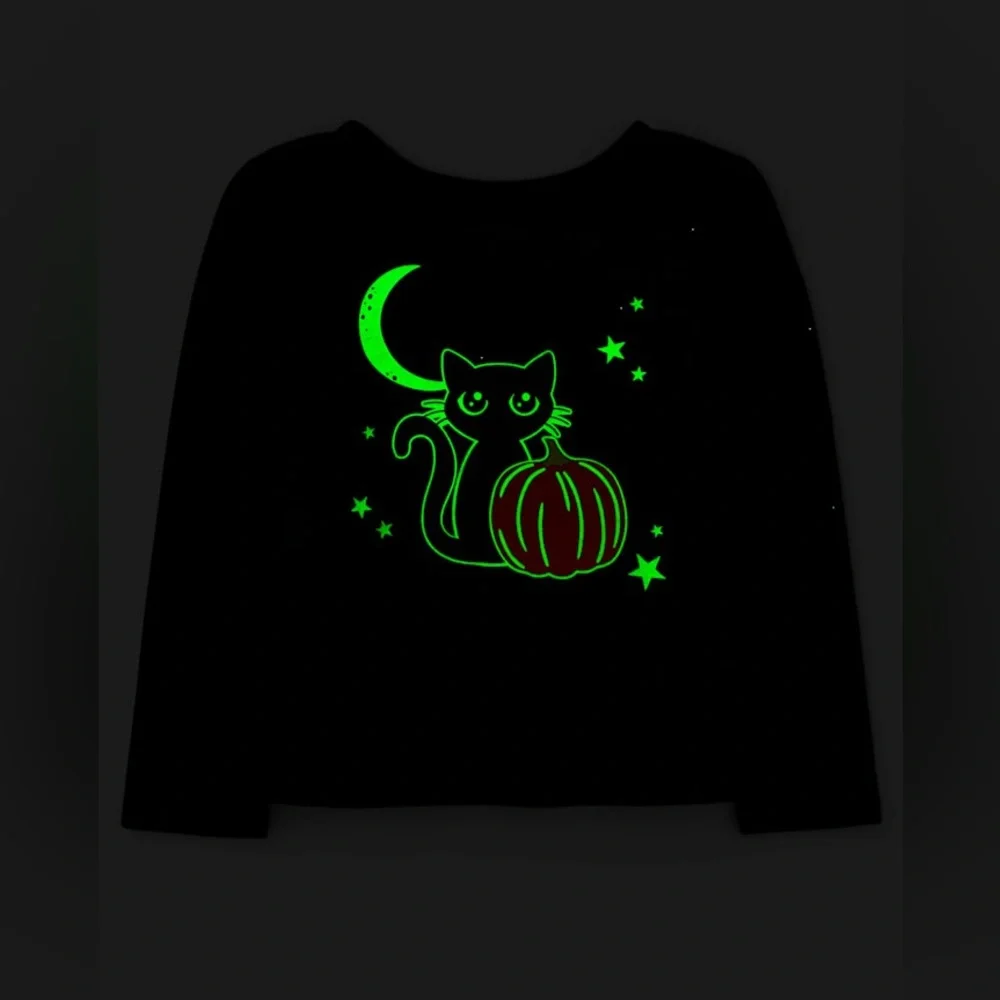 NWT $30 Set of 2 Long Sleeve 3T Girls' Cat Print Tees from The Children's Place